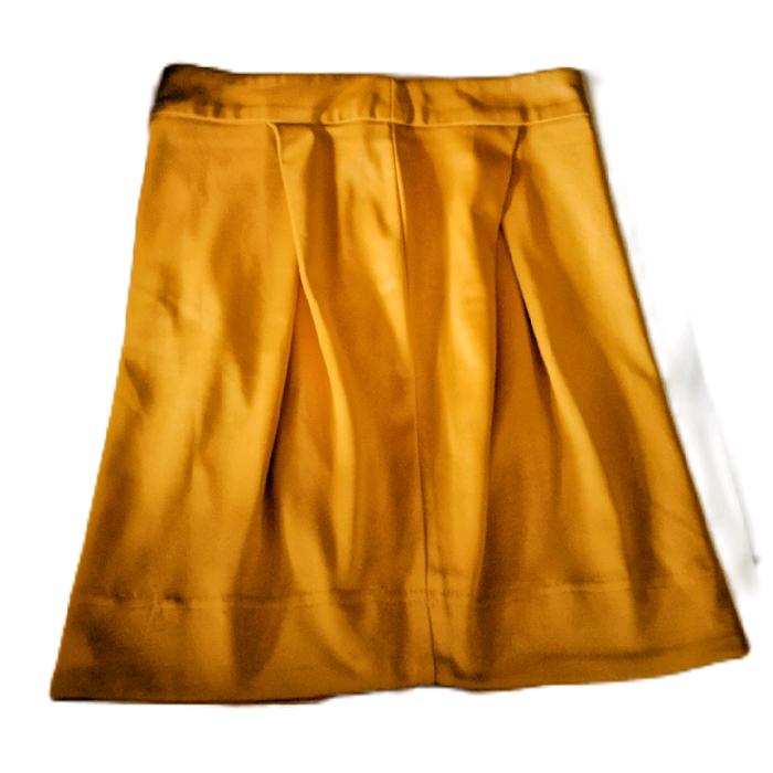 rok pendek size s kuning mustard