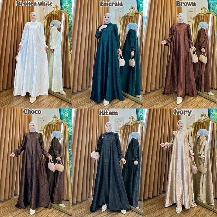 NEW KANAYA DRESS GAMIS WANITA MURAH BAHAN JAGUAR PREMIUM EDISI LEBARAN 2026 BUTIK MURAH GAMIS KEREN 