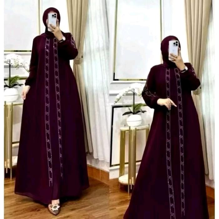 Gamis LAYANA MAXY DRESS abaya crinkle airflow premium mix payet swarovski