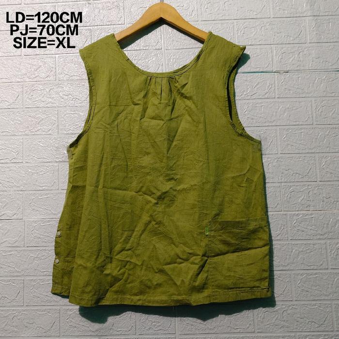 BLUS/BLOUSE WANITA BIG SIZE BAHAN LINEN MADE ON KOREA