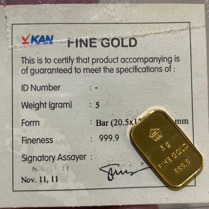 Emas Logam Mulia LM 5 gram Sertifikat Retro