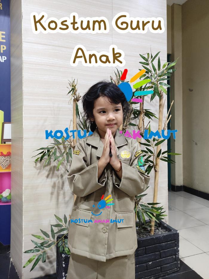 STOK TERBATAS [KOSTUMANAKIMUT] Baju Guru Anak TK Paud - Kostum Guru Anak - Baju Guru PNS Anak - Baju
