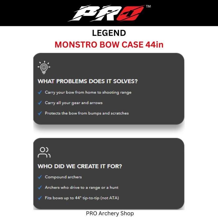LEGEND COMPOUND BOW CASE MONSTRO | TAS BUSUR BOWCASE BAG COMPOUND SIZE 44 in / ALAT PANAHAN KOMPON -