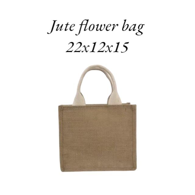 Jute Flower Bag ( hand bag wanita)  Tote