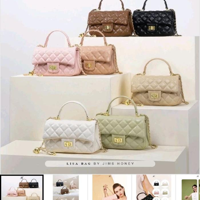 Jims Honey JH-337 Tas Selempang Wanita Lisa Bag Spacious Classy dan Pretty Bahan Kulit Sintetis Grad