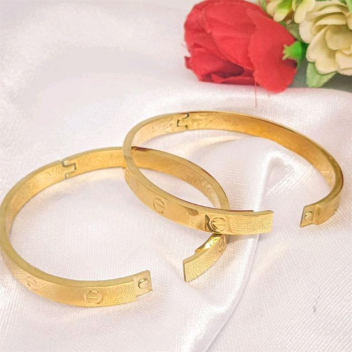 Gelang Titanium Dewasa Tebal/Gelang Titanium Emboss 750