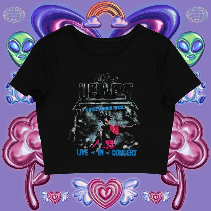 GIRL.CLUB | CROP TOP LIL UZI VERT I JUST WANNA ROCK | GRUNGE | Y2K | METAL | VINTAGE | ANIME | BAND 