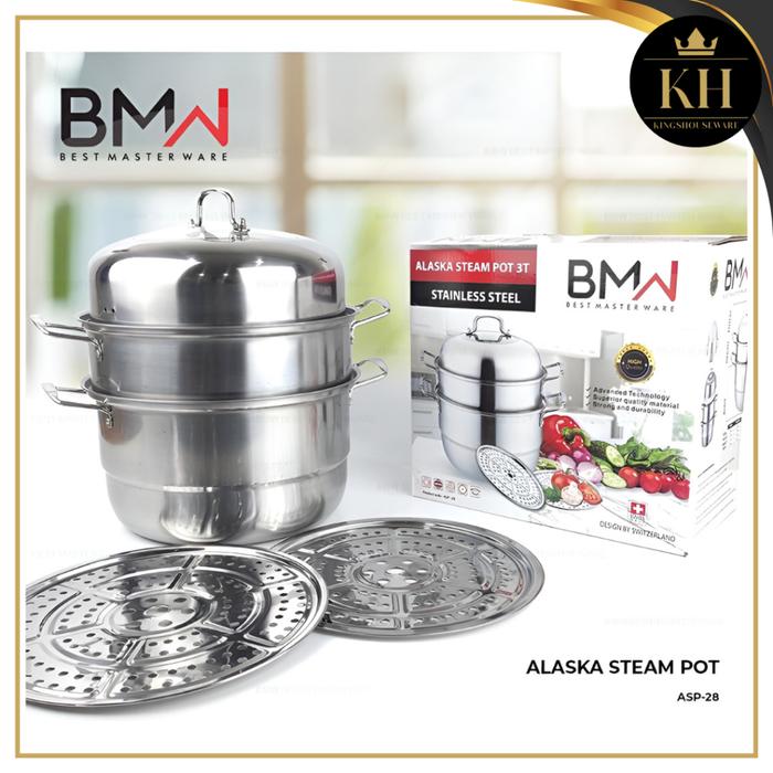 PANCI SUSUN STAINLESS ALASKA STEAMPOT 3T BMW PANCI ( READY STOK )
