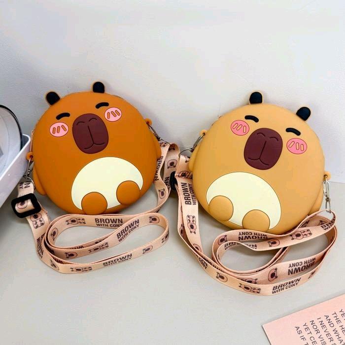 Tas Slempang Boneka Cappy Bara Rubber Silikon