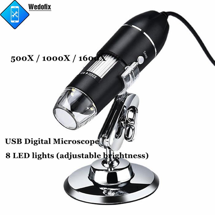 1600X Mikroskop Digital USB Mikroskop Elektronik Portabel dengan 8