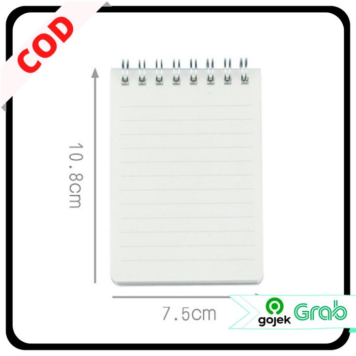 KAISSO - MINI RING NOTEBOOK MOTIF SIMPLE NOTEBOOK MINI RING MOTIF GARIS POLOS KOTAK BUKU CATATAN KEC