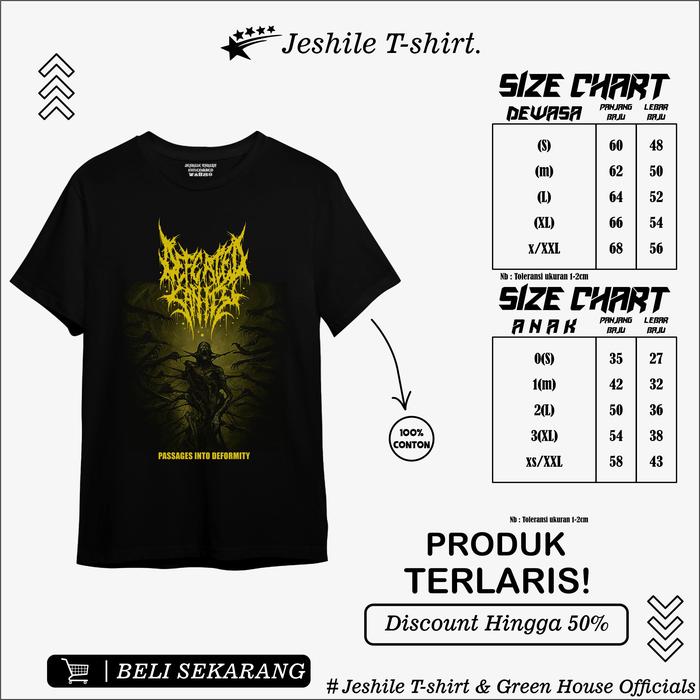Kaos Metal / Baju metal band/edisi defeated sanity Private Judgment Day / T shirt Metal / Kaos Band 