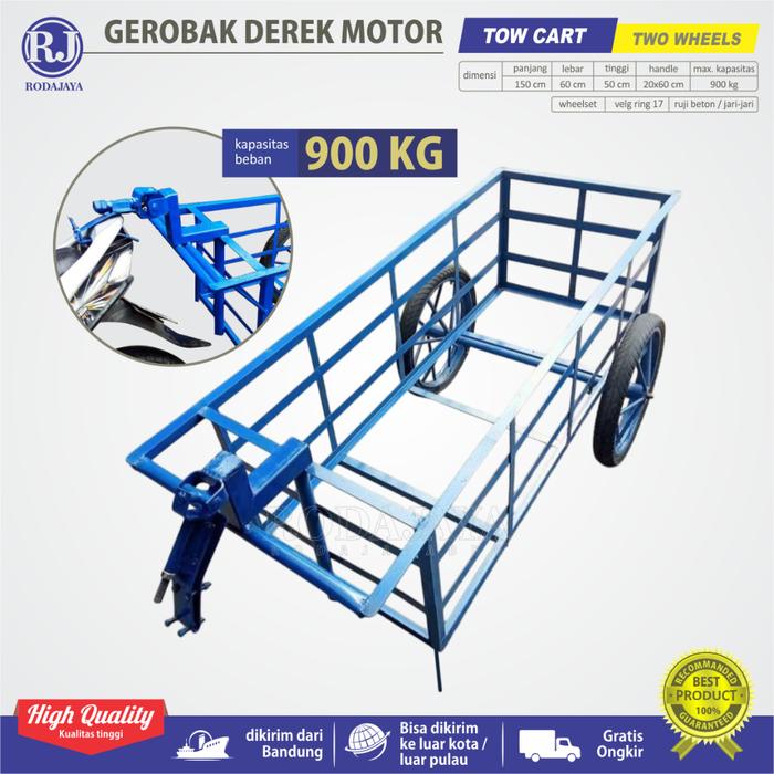 READY STOCK TOW CART / GEROBAK DEREK MOTOR UKURAN 150X60X50 CM / CRANE BARROW / GEROBAK TARIK MOTOR 