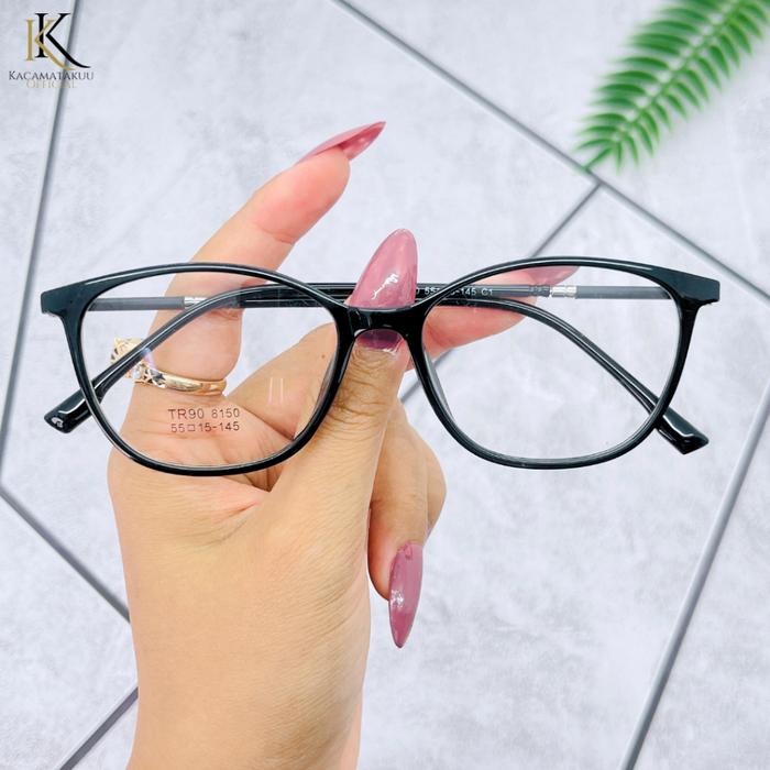 Kiwi kacamata Frame kacamata fashion terbaru  (paket frame+lensa) TR90 | kacamata minus photocromic 