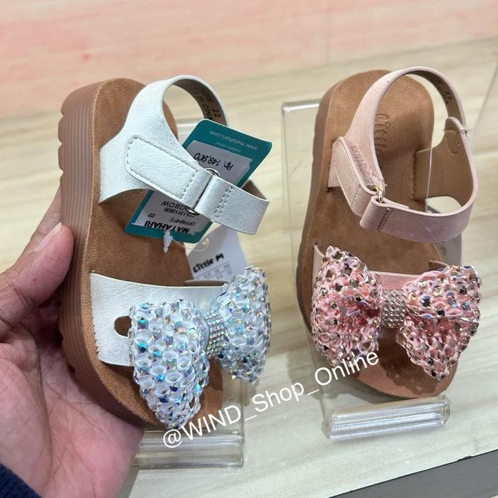 PROMO Sandals & Flip Flops anak perempuan upper big ribbon size 22-26 by LITTLE M