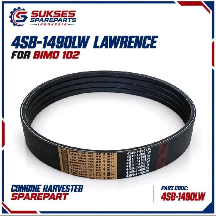 V Belt Blower 4SB-1490LW Lawrence GOLD, untuk Bimo 102 / 110, Sabuk Combine Harvester Sparepart