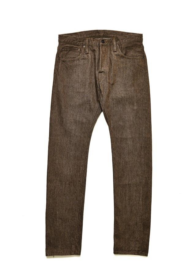 Pure Blue Japan BR-14oz-013 Brown Warp Selvedge Jeans (Slim Tapered)