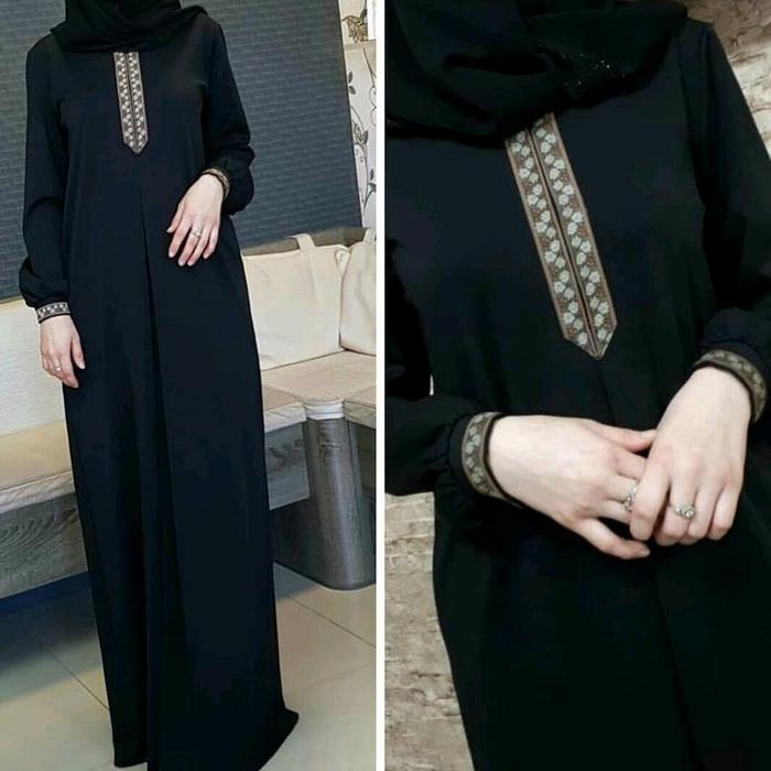 GAMIS ABAYA DUBAY GAMIS KOMBINASI RENDA INDIA gamis wanita muslimah model terbaru elgant Gamis Canti