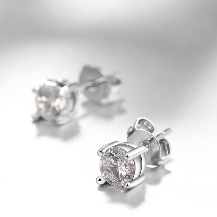 Anting - Titanium Silver Crystal Zircon Anti Karat Anti Alergic Tiaria Jewelry / Perhiasan Aksesoris