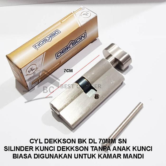 SILINDER KUNCI WC DEKKSON 7 CM TANPA KUNCI / DEKSON BK DL 70MM SN