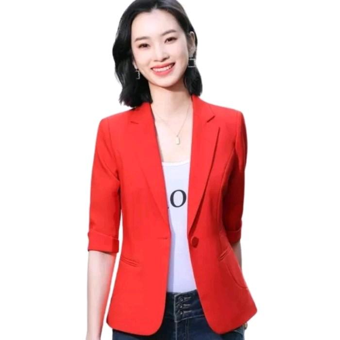Jas Blazer Wanita- Jas Kerja Formal - Jas Blazer kerja Kantor Panjang - Jas Blazer elegant Cewek Hit