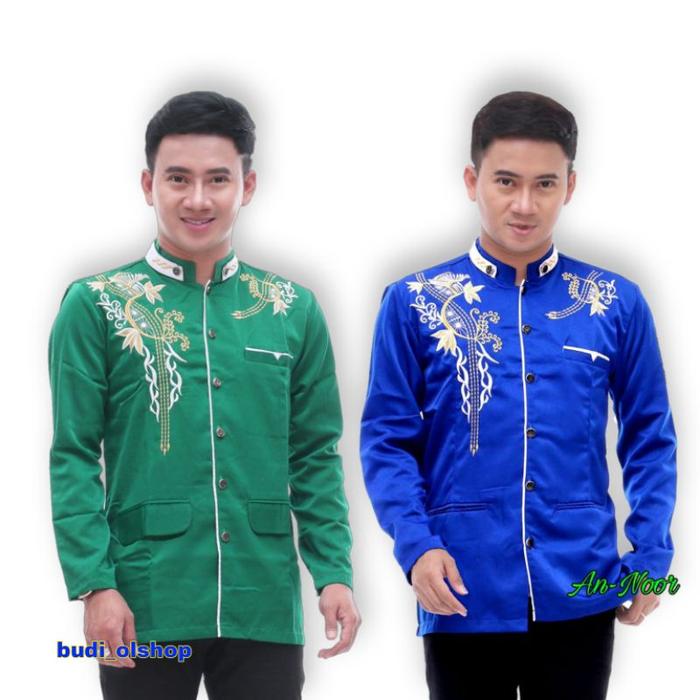 Pakaian Pria Kaos Polos Bordir Warna Hijau Biru Jasko Ukuran XXL