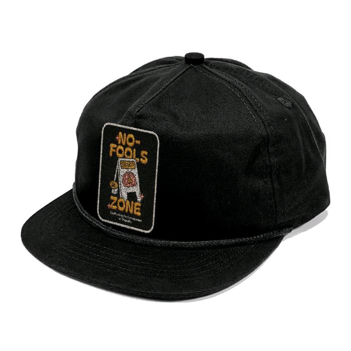 TOPI ROPE HAT VISOR PENDEK BORDIR -NO fools zone bahan twill catoon PREMIUM topi anak muda gaya casu