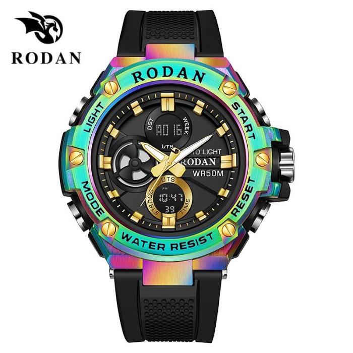 JAM TANGAN Rodan 8001 Jam Tangan Pria Tahan Air 30M Double Time