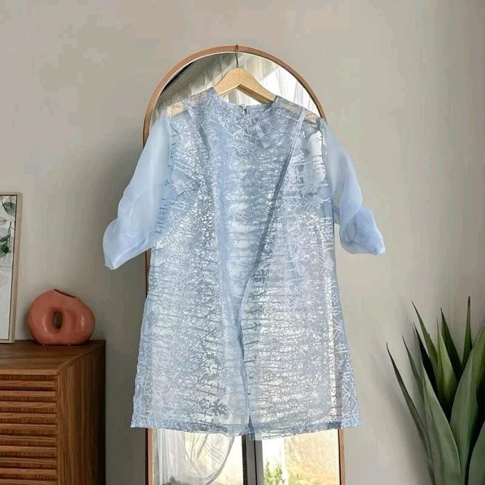 Outer Kardigan Nagita Tille Etnik Sapto Mix Organza - Ukuran All Size Sampai Jumbo