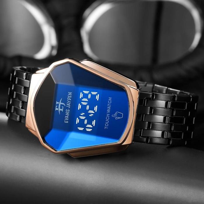 Evans Jayden Jam Tangan Pria 9953 Rantai Stainless Steel Digital Touch Screen Sapphire Glass Water R