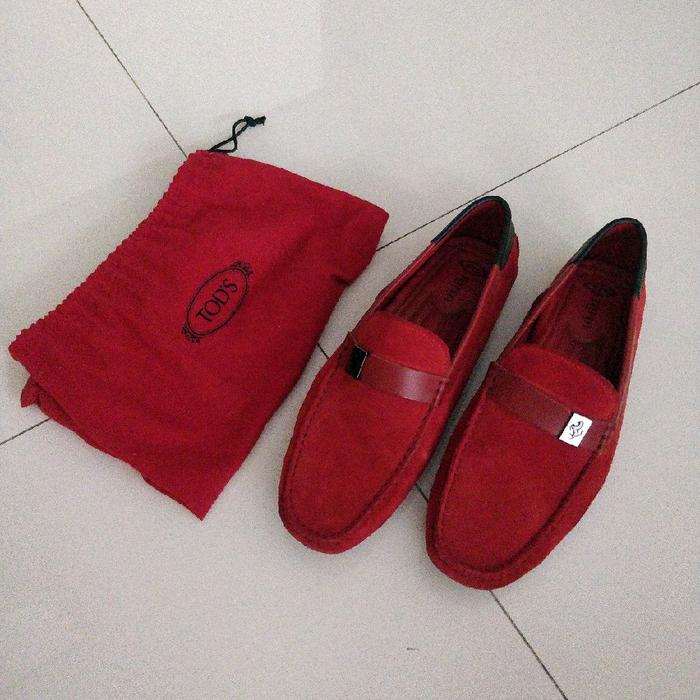 Tod's x Ferrari sepatu formal pria vantofel