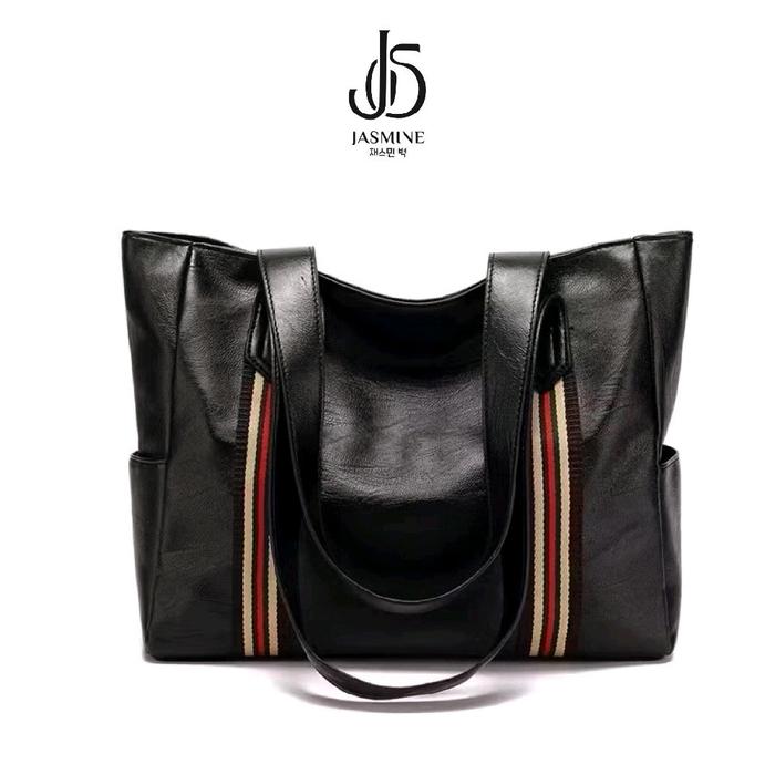 JASMINE - NIKI Tas Wanita List Merah Hitam Fashion totebag wanita tas tote bag wanita tas kerja wani