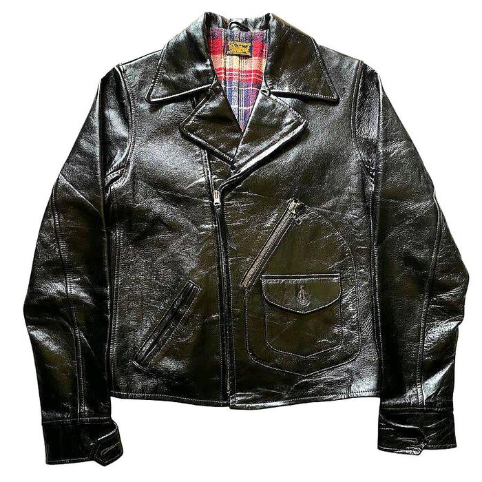 Vtg Levi Strauss D-Pocket's Horsehide Leather Biker Jacket X Jaket Kulit Vanson Aero Leather Buco J2