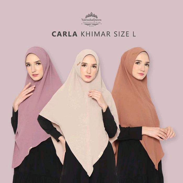 Khimar pad antem crinkle carla L valenshaqueen/ khimar lancip crinkle carla L Valenshaqueen