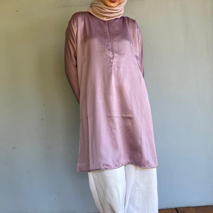 Ready- Premium Silk Tunic | Tunik Silk | Tunik Satin | Tunik Bahan Satin