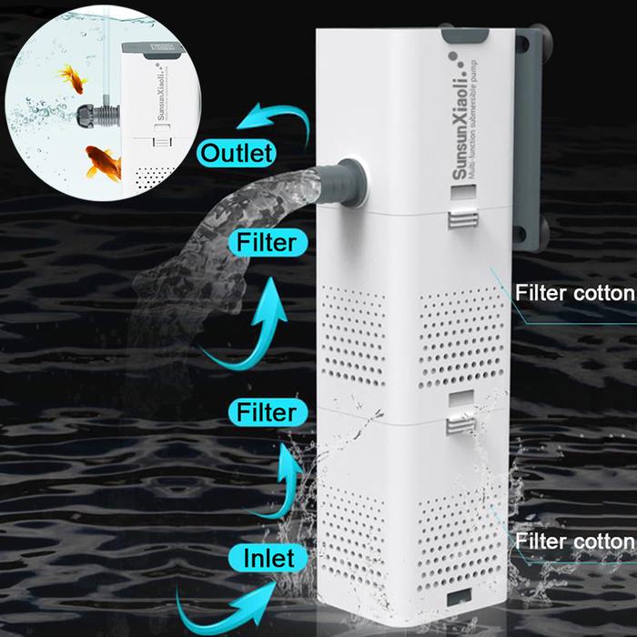 Aquarium Filter Pump Fish Submersible Indoor Air Pump Aquarium