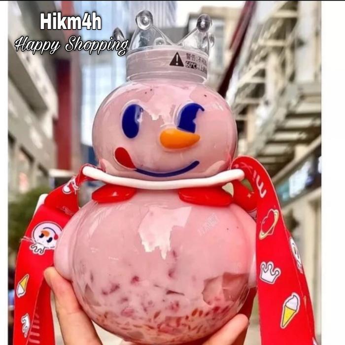 Botol Mixue Botol Minum Viral Tumbler 700ml Dengan Tali / Botol Viral