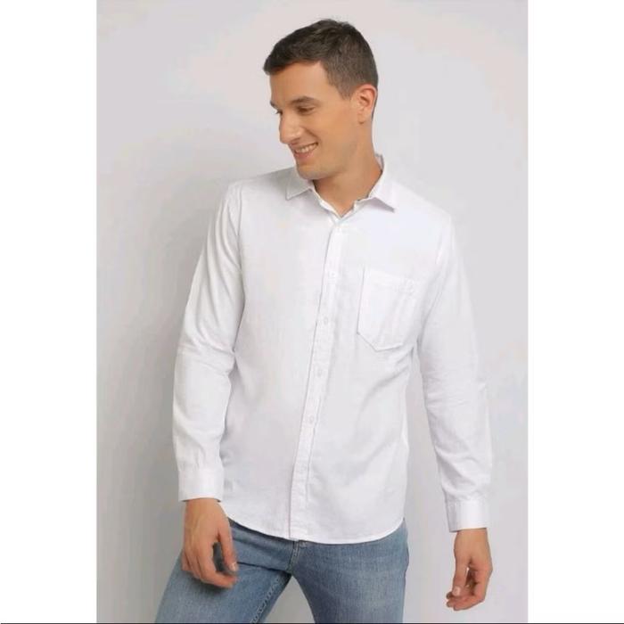 KLL361 - KEMEJA PUTIH LENGAN PANJANG PRIA LOIS ORIGINAL | KEMEJA LOIS JEANS