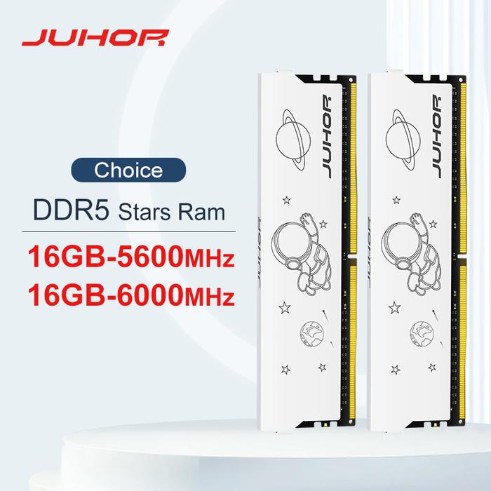 JUHOR DDR5 16GB 5600MHz 6000MHz DIMM Desktop Computer Gaming Memory Ram