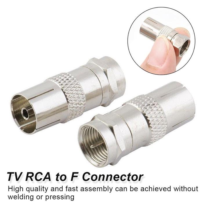 Konektor Antena TV Female to F Male Converter Antena Adapter Booster Antena Taffware Adapter Televis
