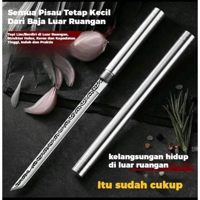Pisau Rahasia Pisau Kamuflase Pisau Tongkat Tahan Karat Pisau Tongkat Mini Pisau Baja Pisau Dapur