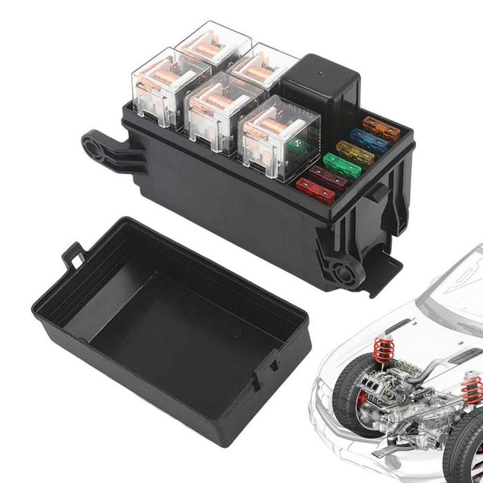 Auto Fuse Relay Box Waterproof Home Fuse Relay Block Kit With Mounted