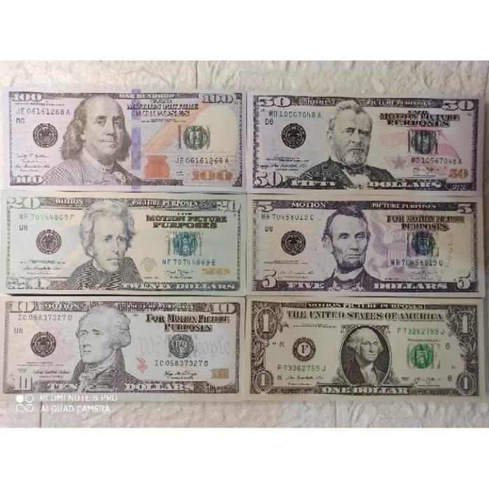 Mainan Uang Dolar Palsu Ada 6model Untuk Koleksi