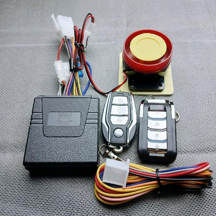 Alarm Motor 12V Bisa Starter 2 Remote Sensor Getar - Motorcycle
