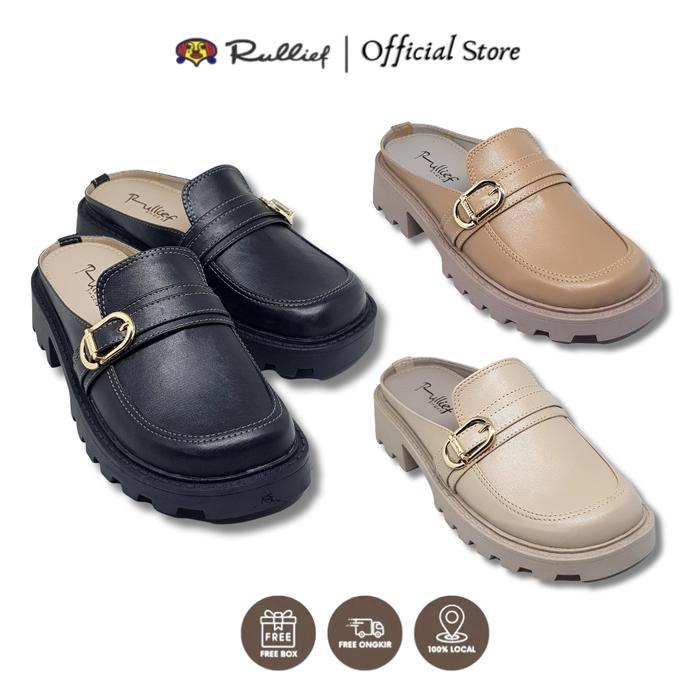 Rullief FDS 177 - Wedges Korean Style Sepatu Sandal Korea Selop Casual Semi Formal