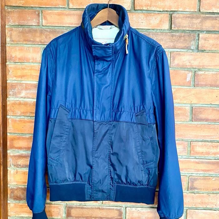 Zara.man denim couture hoodie tersembunyi dual tone