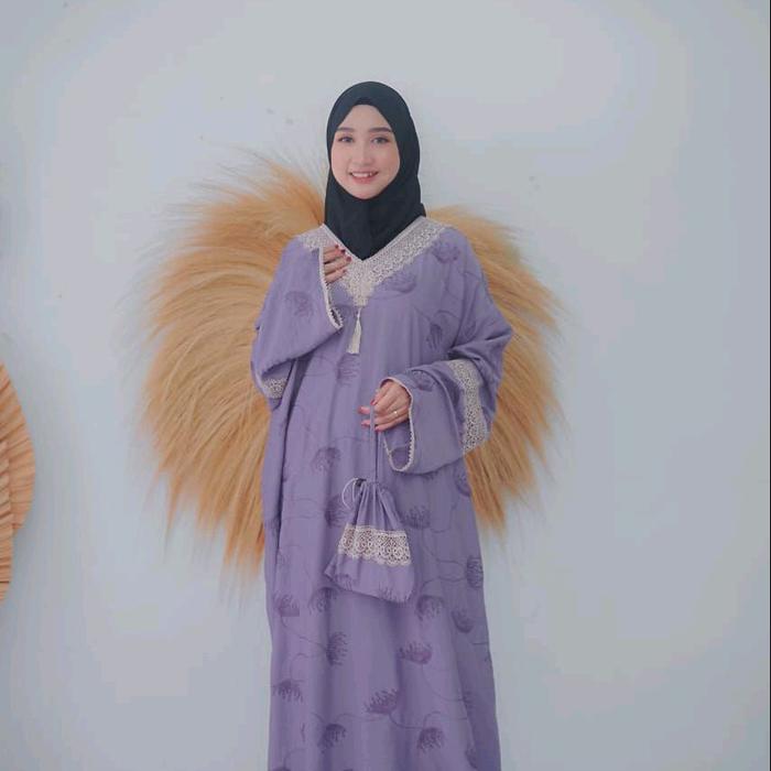 POLOLINEN BORDIR SIZE L DEWASA - mukena abaya sholat terbaru 354;by Jihan salsa