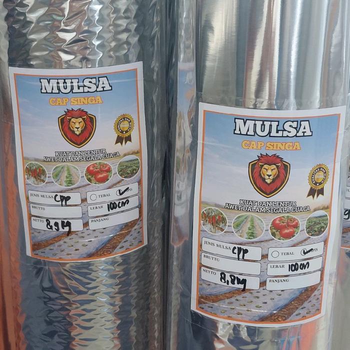 plastik mulsa cpp putih Mengkilap ukuran 60cm, 80cm, 90cm, 100cm, 110cm 120cmx10kg, 18kg, 25kg.