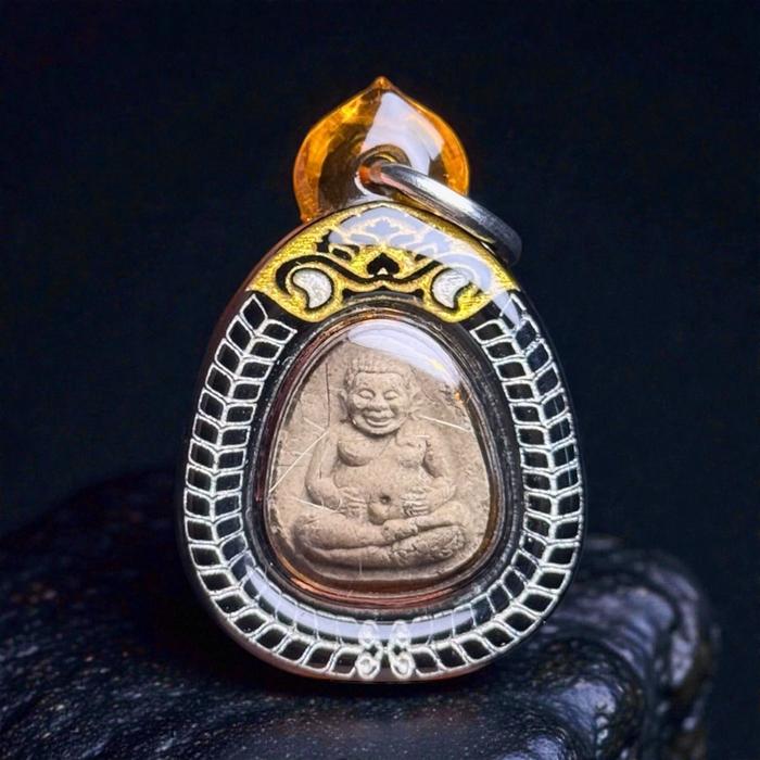 Liontin Amulet Relik Phra Sangkachai, Lp Lee Kusaladharo, Wat Pu Pha Daeng
