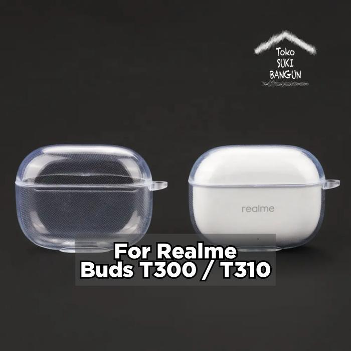 Case untuk Realme Buds T300 / T310 Rubber CLEAR Transparent TWS Silicone Cover Casing Pouch